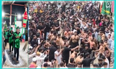 खूनी मातम के दौरान कई श्रद्धालु जख्मी हुए, चूल पर चले, अलविदा मजलिस के साथ चेहल्लुम का समापन