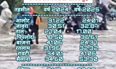 सैलाना में 53 और रतलाम में 32 इंच से अधिक बारिश