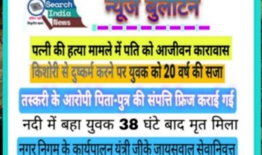 पत्नी की हत्या के आरोपी को आजीवन कारावास व किशोरी से दुष्कर्म करने पर युवक को 20 वर्ष की सजा