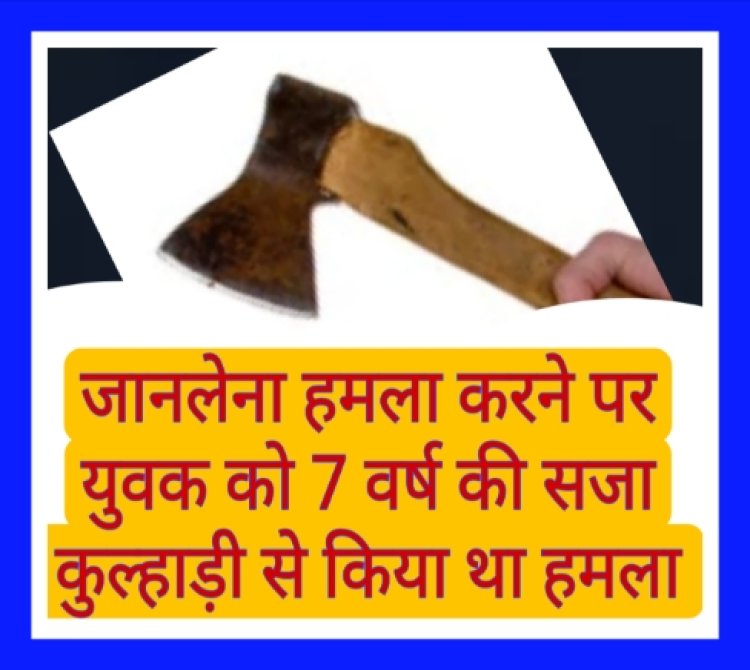 जानलेना हमला करने पर युवक को 7 वर्ष की सजा, कुल्हाड़ी से किया था हमला
