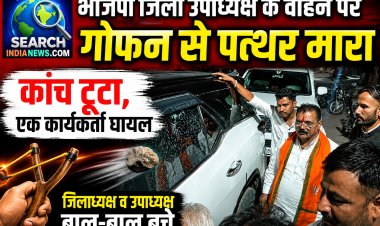 भाजपा जिला उपाध्यक्ष के वाहन पर गोफन से पत्थर मारा, कांच टूटा, एक कार्यकर्ता घायल,  जिलाध्यक्ष व उपाध्यक्ष बाल-बाल बचे