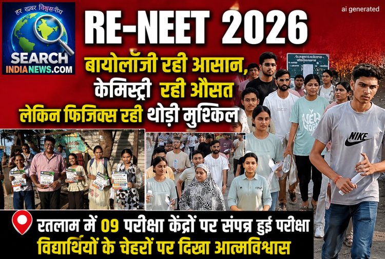 RE-NEET 2026 : बायोलॉजी रही आसान, केमिस्ट्री  रही औसत लेकिन फिजिक्स रही थोड़ी मुश्किल