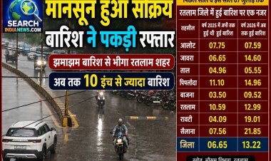 मानसून हुआ पूरी तरह सक्रिय, बारिश ने पकड़ी रफ्तार, झमाझम बारिश से भीगा रतलाम शहर