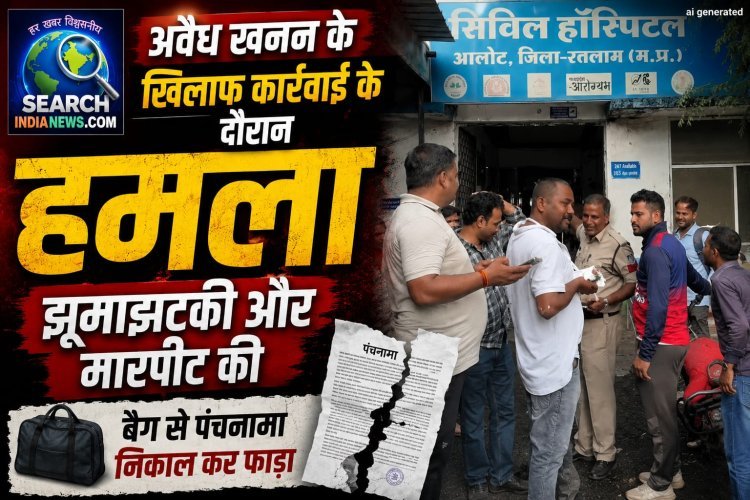अवैध खनन के खिलाफ कार्रवाई कर रहे पटवारी पर हमला कर की मारपीट, बैग से पंचनामा निकालकर फाड़ा
